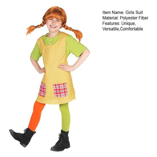Costume Fille Costume de Fête Cool pour Femmes et Enfants Ensemble 3 Pièces Chemise à Manches Longues Costume Unique Mascarade Enfant pour Carnaval Mardi Gras Jeu de Rôle