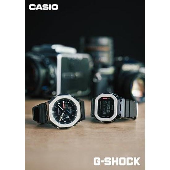 G-SHOCK GM-2100M-1A Casio Wristwatch Domestic Genuine Product Metal Covered Bezel Checkering Pattern Mens Black Silver