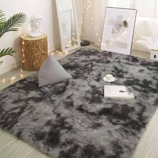 

Ковер для гостиной, пушистый ковер для спальни, домашний декор, оконные прикроватные ковры, толстые коврики, мягкий бархатный коврик высокого качества 40x60cm(15.7x23.6In) синий