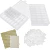 150Pcs Sewing Floss Bobbins Winding Plate Stitch Organizer Set Embroidery Supplies