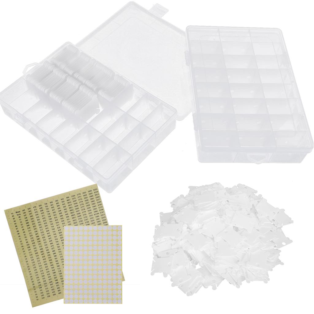 150Pcs Sewing Floss Bobbins Winding Plate Stitch Organizer Set Embroidery Supplies