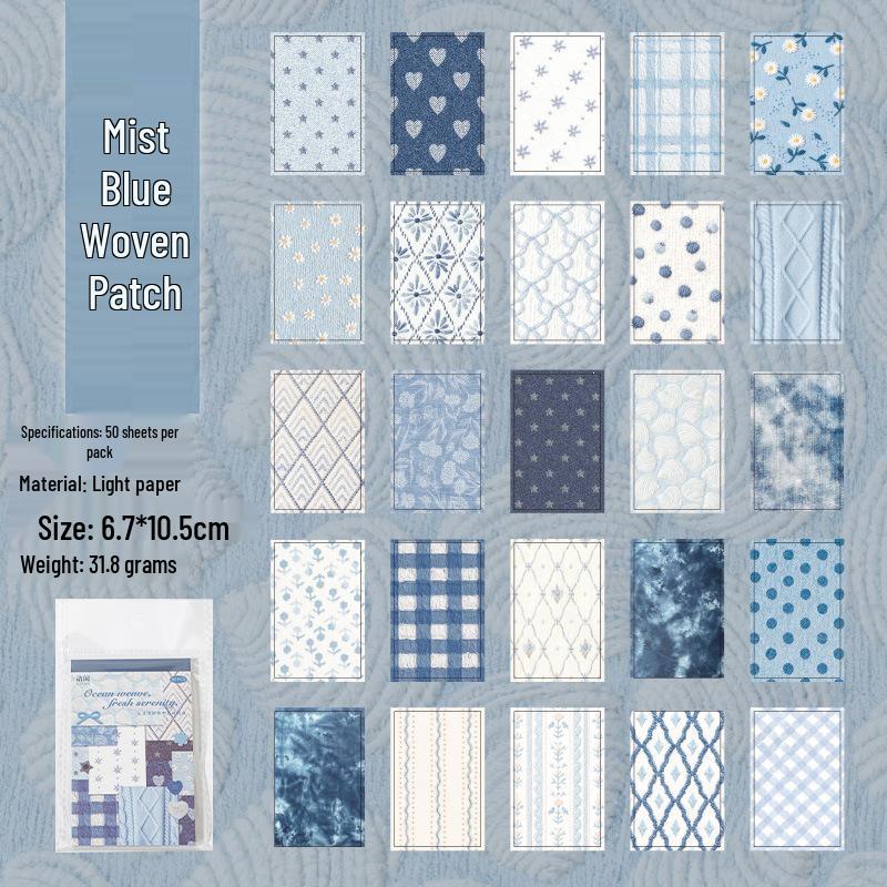 Yuxian Retro Floral Tearable Paper: DIY Journal and Wall Decoration 50 Sheets