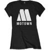 Motown Records M Logo Kurzarm T-Shirt Schwarz Neu