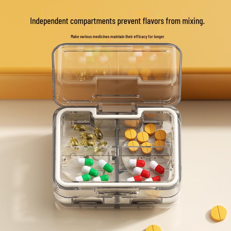 Multi-Functional Double-Layer Pill Cutter & Moisture-Proof Medicine Box