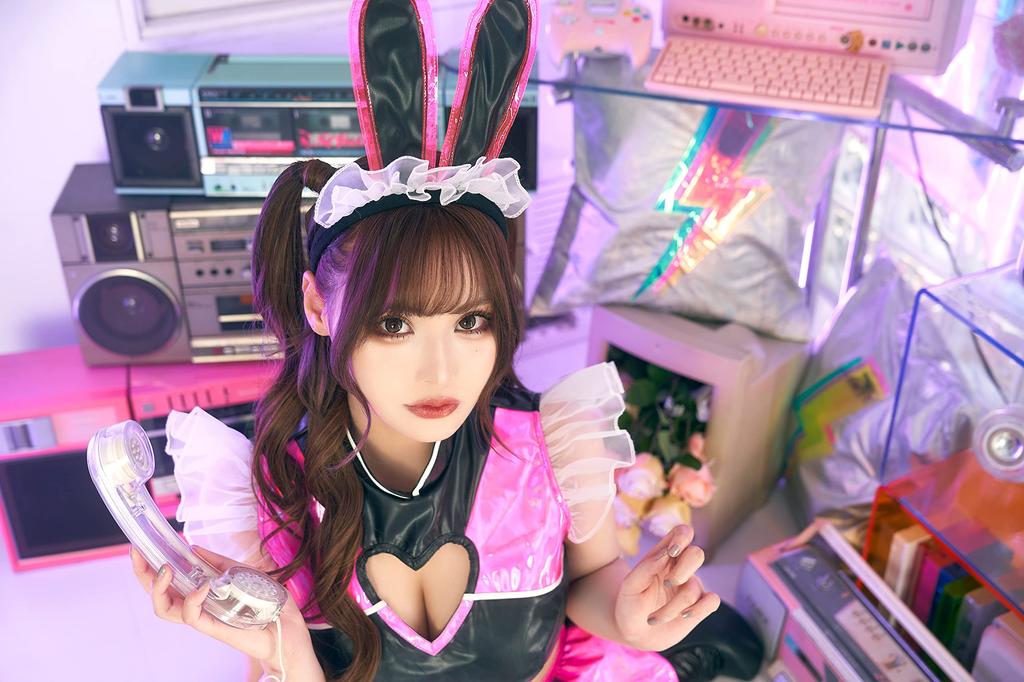 Clearstone Neo Bunny Cosplay Halloween Heart Cut Maid Black Women's