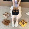 Thick-soled Inner Height Increase Mesh Birkenstock Shoes Bag Head Half Slippers Women's Summer Wear 2025 New One-pedal Single Shoes Sandals