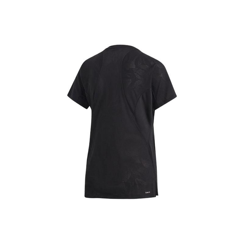 Adidas Solid Color Quick-Dry Breathable Crew Neck Short Sleeve Raglan T-Shirt Women Tops Black DU1323
