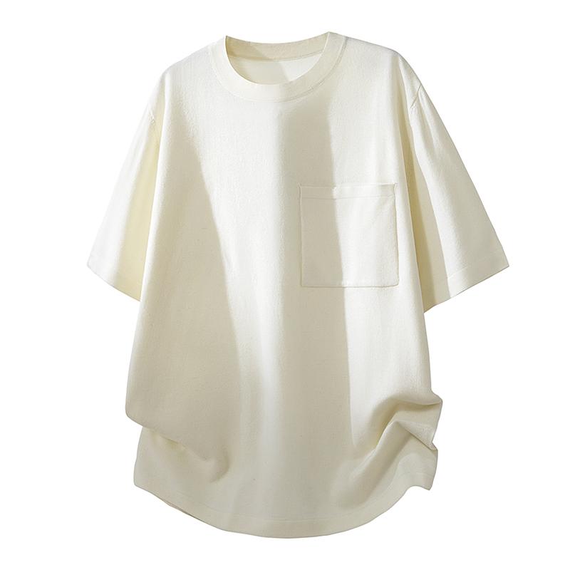 

T-shirt Men s Round Neck Short-sleeved Men s Lightweight Short-sleeved Sweater Men s Comfortable M білий