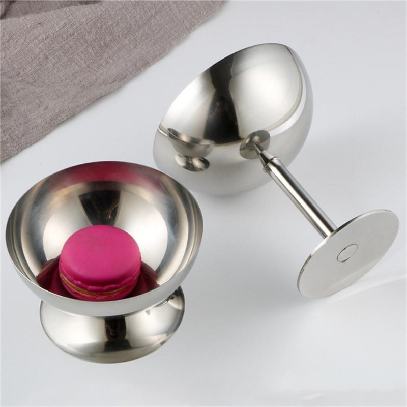 Dessert Bowl Practical Ice Cream Cups Simple Food Container Stainless Steel Material Suitable for Ice Cream Treats