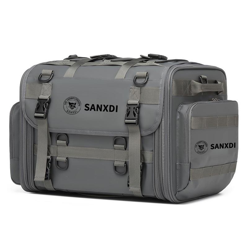 

SANXDI Large Motorcycle Rear Rack Pannier - Expandable, Long-Distance Touring Tail Bag серый