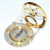 Sundial Compass Solid Brass Sun Dial, Top Grade 4.5 Inch Perfectly Calibrated Large Sundial Compass an