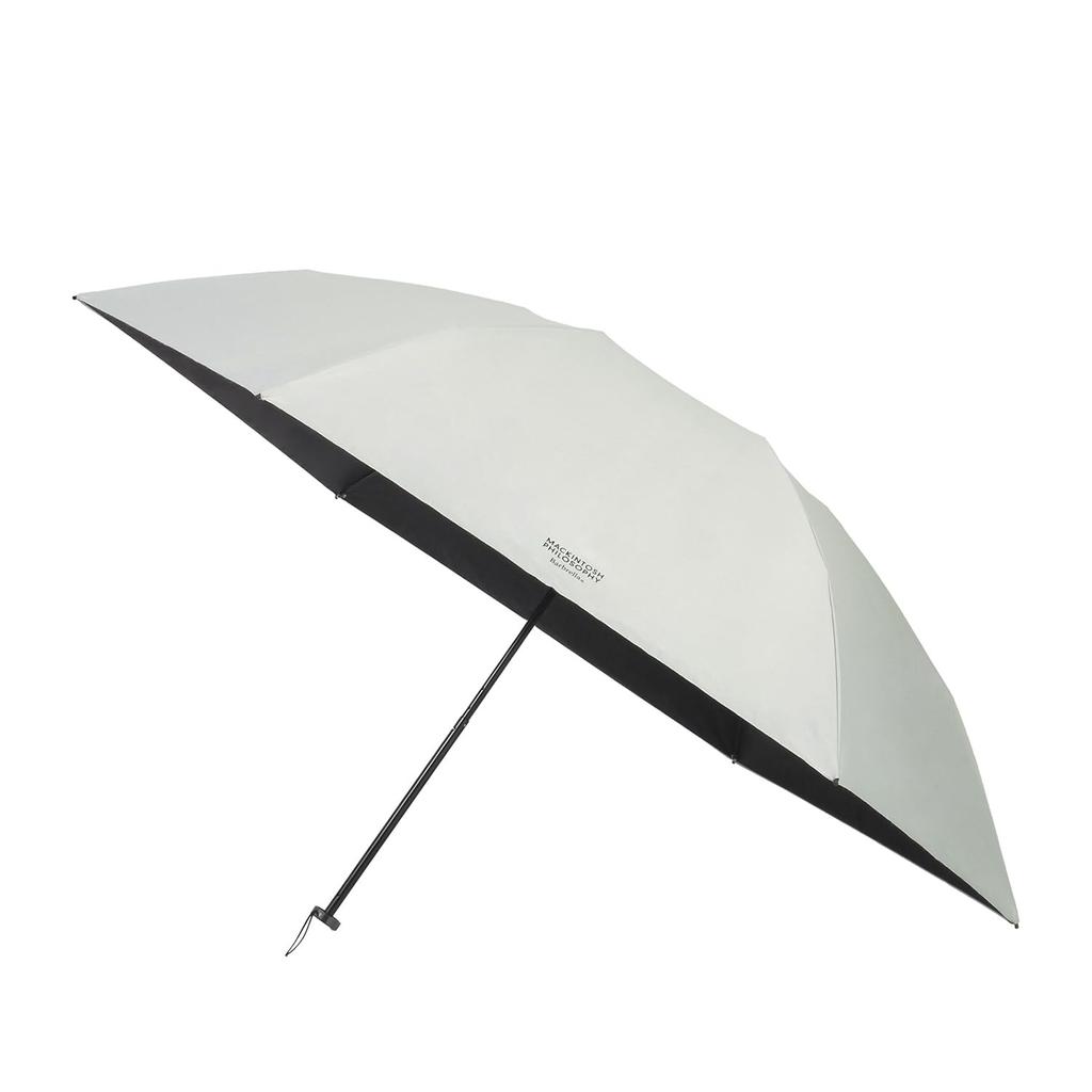 MACKINTOSH PHILOSOPHY Barbrella Sun Protect Folding Ultra Light Heat UV Off White Umbrella, Lightweight, Blocking, Blocking, Protection, 55cm, Plain,