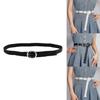 Punk Style Black Pu Woven Belt With Alloy Buckle For Streetwear And Casual Outfits