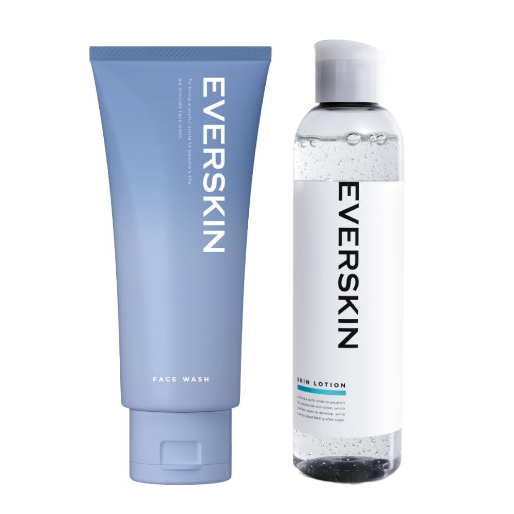EVERSKIN Aftershave Enzyme Facial Skin Care for Made in 150g Men's Gel, Lotion, 200ml, Men's Cleanser, Men, Japan,