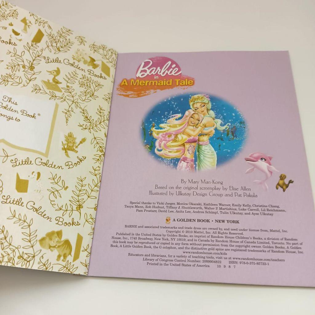 [USED] English Picture Book Set of 3 Books: Barbie, Mermaid, Frozen, Olaf