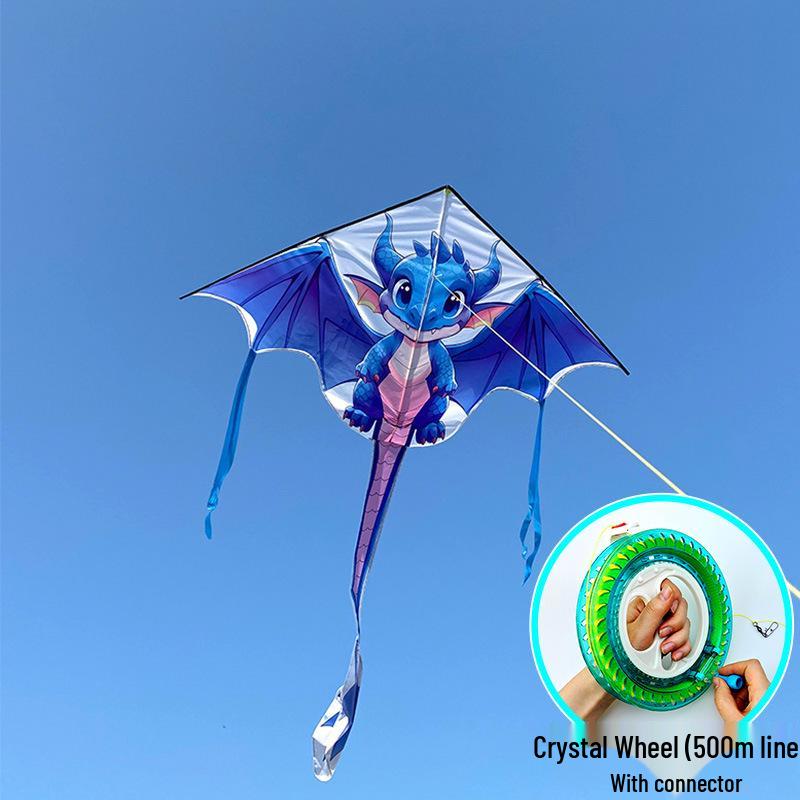 Blue Dragon Kite: 2026 Triangular Long-Tailed Model for Adults & Children