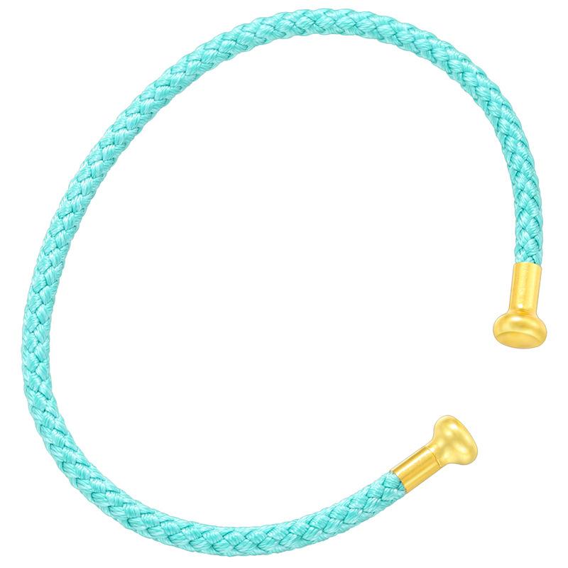 C-förmige elastische Öffnung 3 mm Schraubenarmband, personalisiertes DIY-Armband für Damen, Perlenabstandshalter Transferperle verstellbares Handseil Vl549