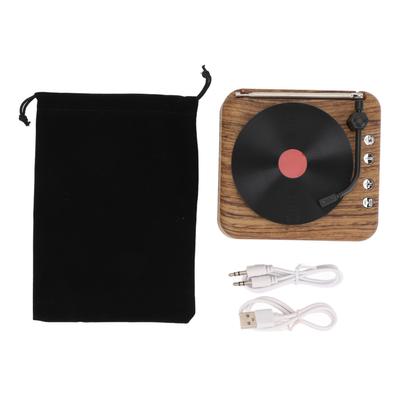 Vinyl Player Speaker 360 Degrees  Stereo Vintage Wireless BT Heavy Bass Portable Turntable Vinyl Record