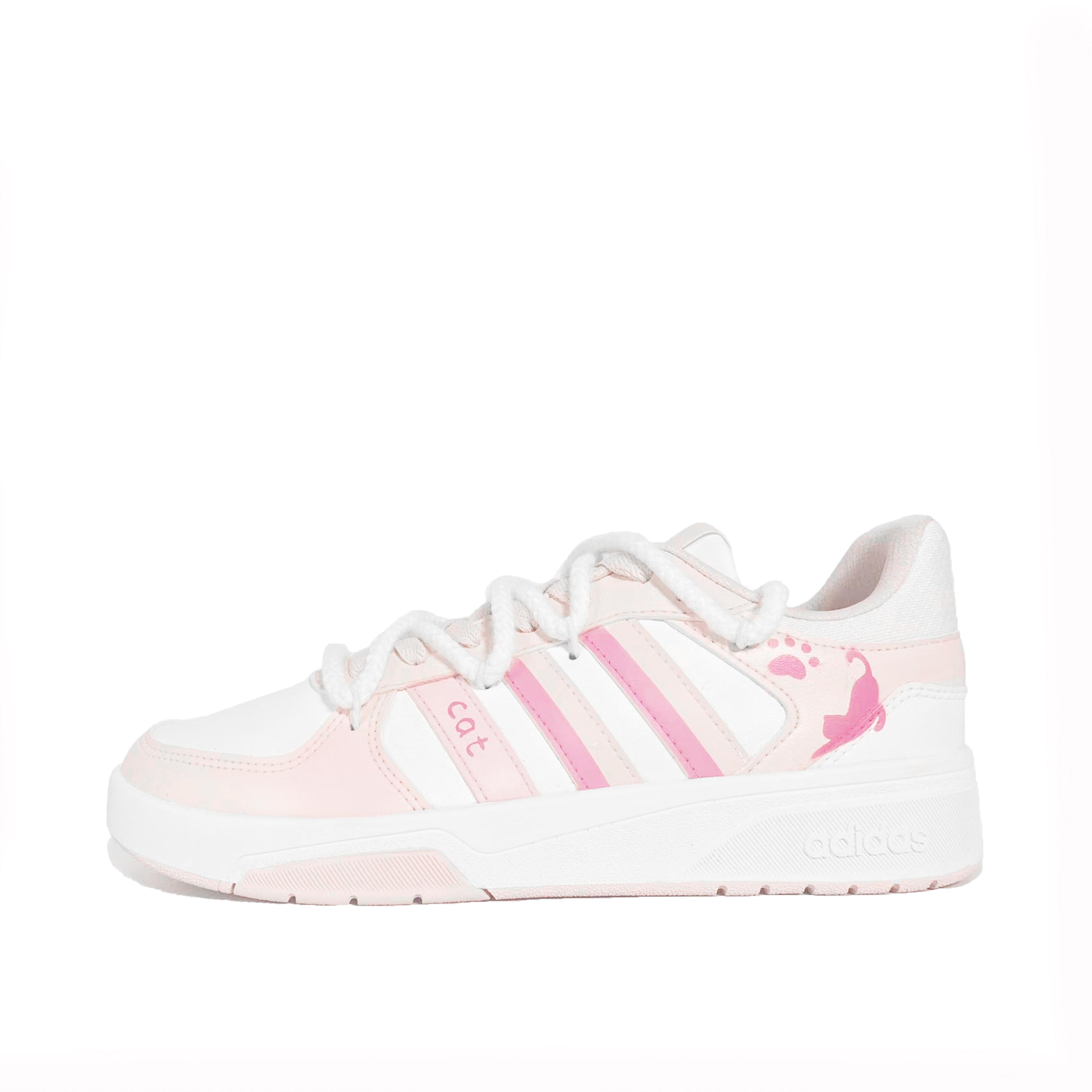 

Adidas COURTBEAT Pink Mist Milk Cat Low top Skateboard Shoes Unisex Pink White KI6785(Team1118-) 37⅓