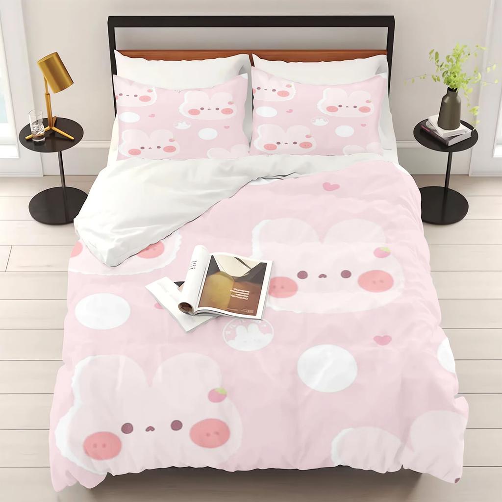 Animal Cate Children Bed Linen Set Quilt Cover Hot-Blooded Decor Comfortable Sets Breathable Bedding for Teenager