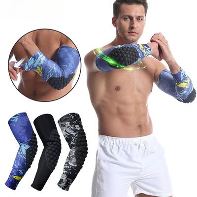 1 יחידה שרוול מרפק מרופד, שרוול דחיסה לזרוע, לנוער ומבוגרים לספורט כדורגל כדורסל כדורעף ועוד