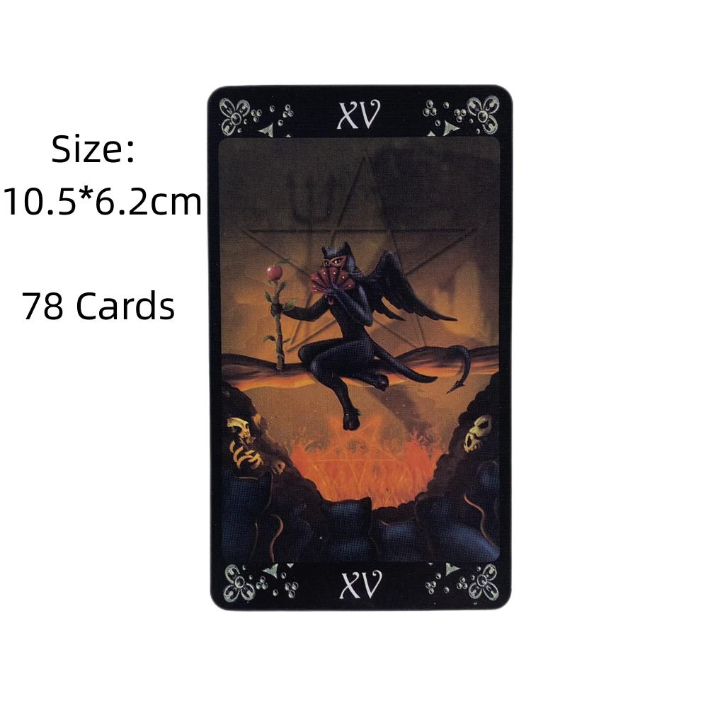Cartes de Tarot Chats Noirs Un Oracle de 78 Cartes Anglais Visions Édition Divination Jeux de Société