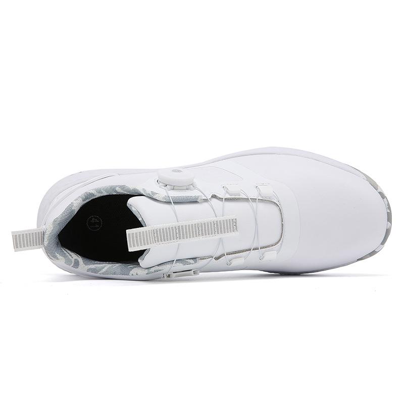 Unisex Waterproof Golf Shoes with Rotating Button - Casual Sports Footwear