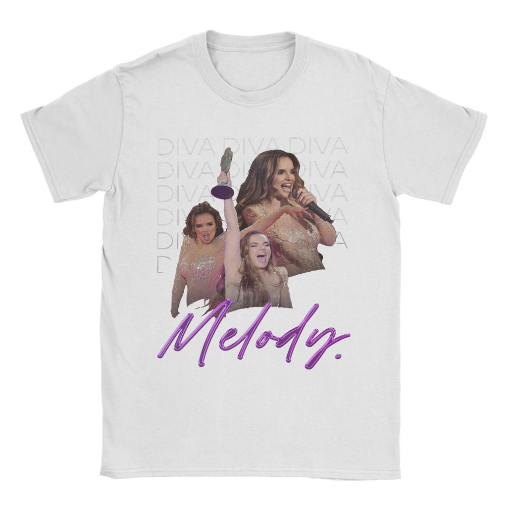 Melody Esa Diva Eurovisions 2025 Spain Apparel Unisex T Shirt 100% Cotton Tee Print Song Contest T-shirt Clothes