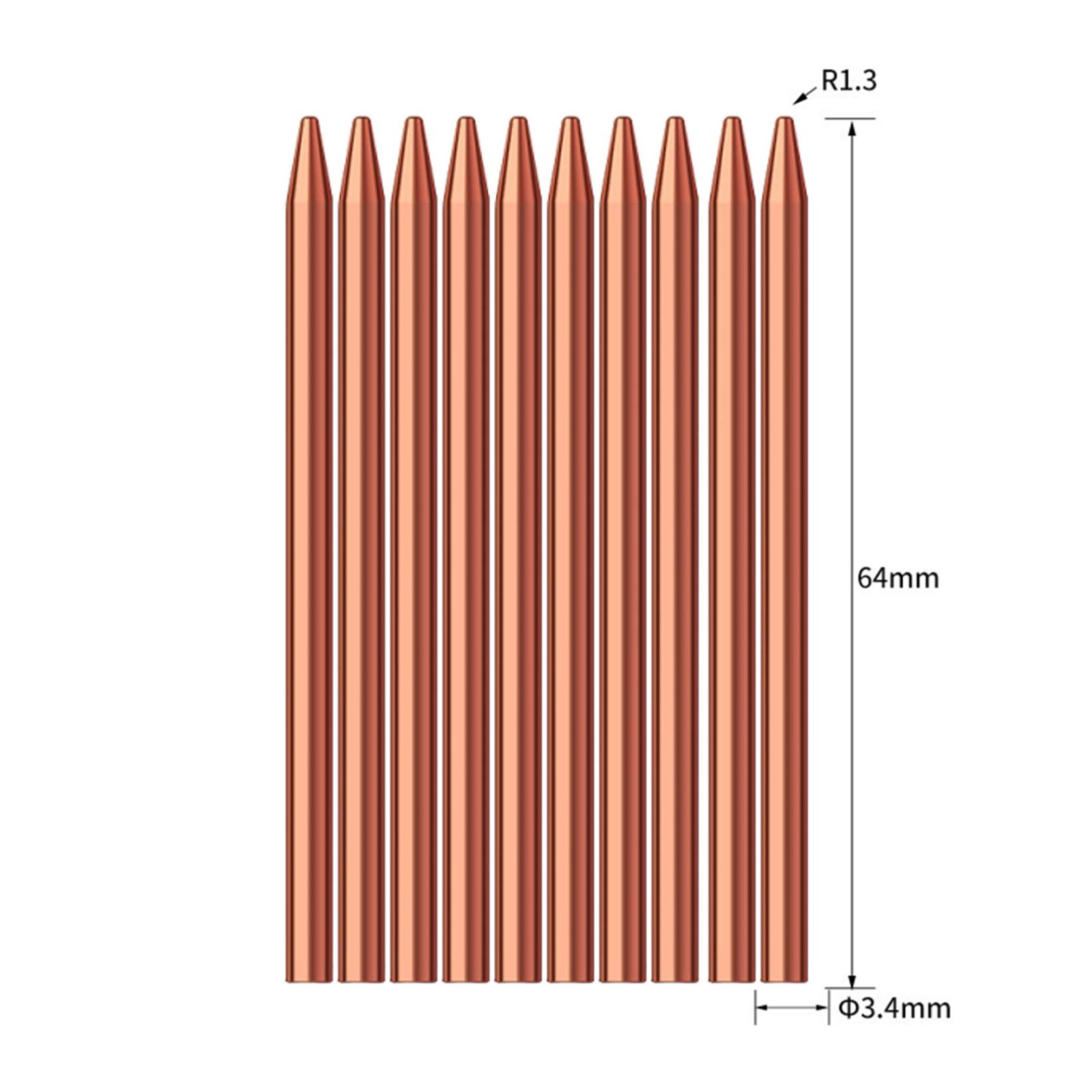 

10Pcs Soldering Iron Tips Compact Portable Replacement Equipment Accessories Precision Welding Professional Practical N