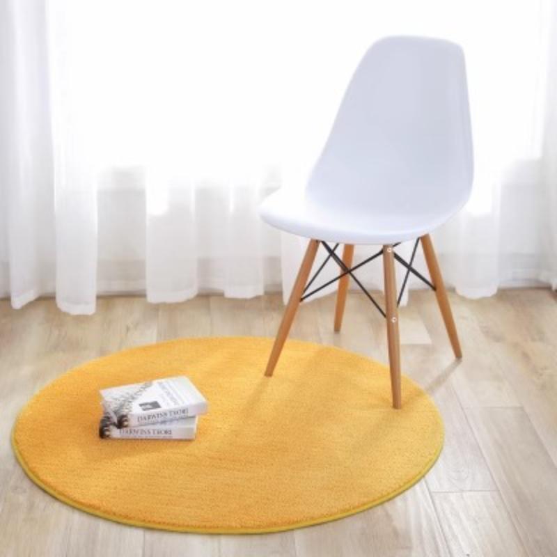 Modern Style Carpets for Living Room Solid Color Bedroom Decor Round Carpet Thicken Plush Bedside Floor Mat Home Fluffy Soft Rug