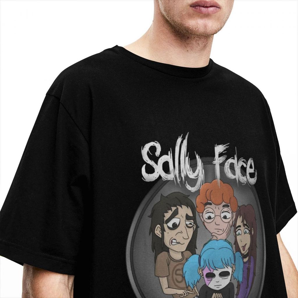 Men Women Sallyface Sal Fisher T-Shirt Apparel Hipster 100% Cotton Sally Face T Shirts Tee Clothing Classic