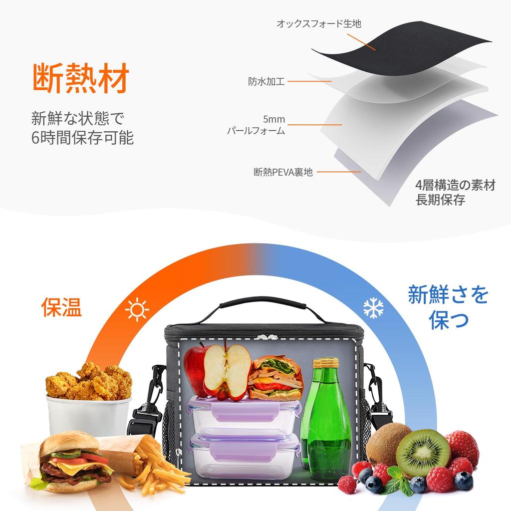 Lifewit Cooler Box, Small, Lightweight, Soft Cooler, Insulated Lunch Bag, 9L Capacity, Can Be Carried by Hand or Over the Shoulder, Triple-Layer