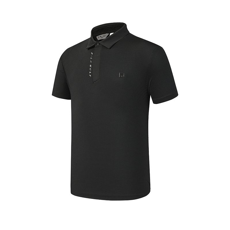 

FILA Golf Series Minimalist Personality Trend Classic Sports Casual Versatile Comfortable Knitted Short Sleeve Polo Shirt Men tops A11M625148FBK M