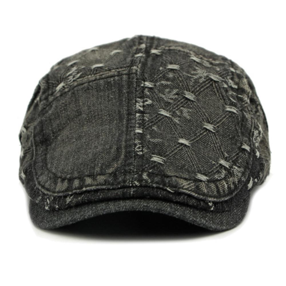 HT4728 Men Beret Women New Spring Summer Washed Denim Cap Artist Painter Beret Hat Adjustable Ivy Flat Cap Male Female Beret Cap