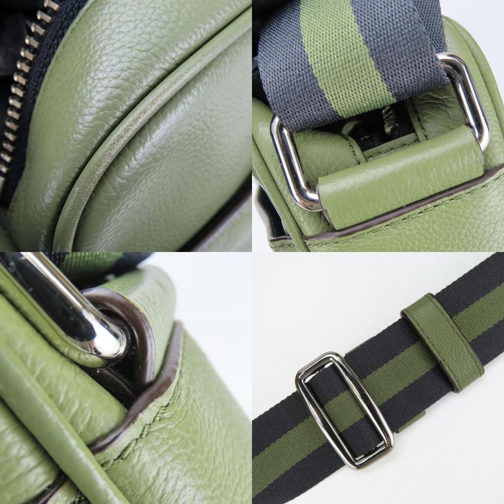 Used COACH Shoulder Bag F54782 leather khaki Diagonally hung