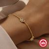 Bow Love Blue Zircon Splicing Bracelet Women'S Fashion Style S925 Sterling Silver