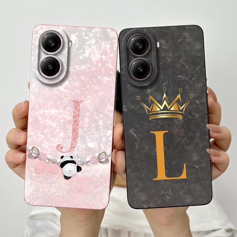 Fashion Crown Letters Funda for POCO X7 Pro 5G Case Liquid Silicone Camera Lens Protection Cover for Xiaomi POCO X7Pro 5G Capa