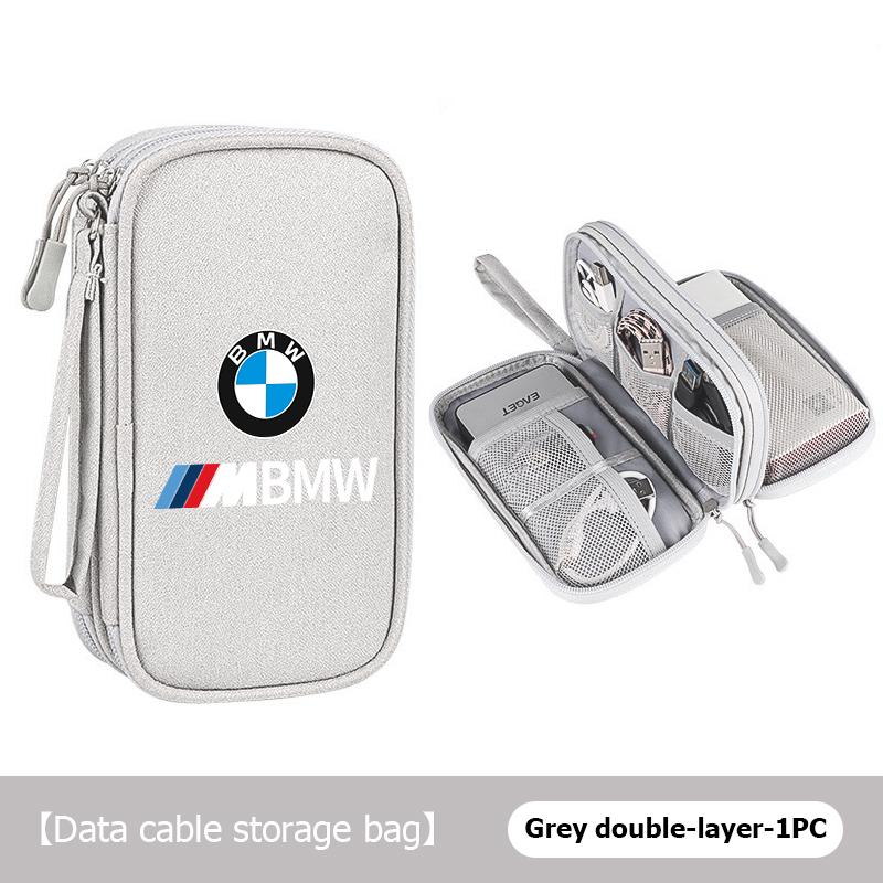 For BMW 3 Car Styling Digital Storage Bag Oxford Cloth Cable Tools Travel Purse For BMW M Sport M2 M3 M4 M5 M6 E46 E90 E60 F10 F20 E87 X3