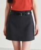 LOEIL Minimal A-Line Belt Mini Skirt_Charcoal
