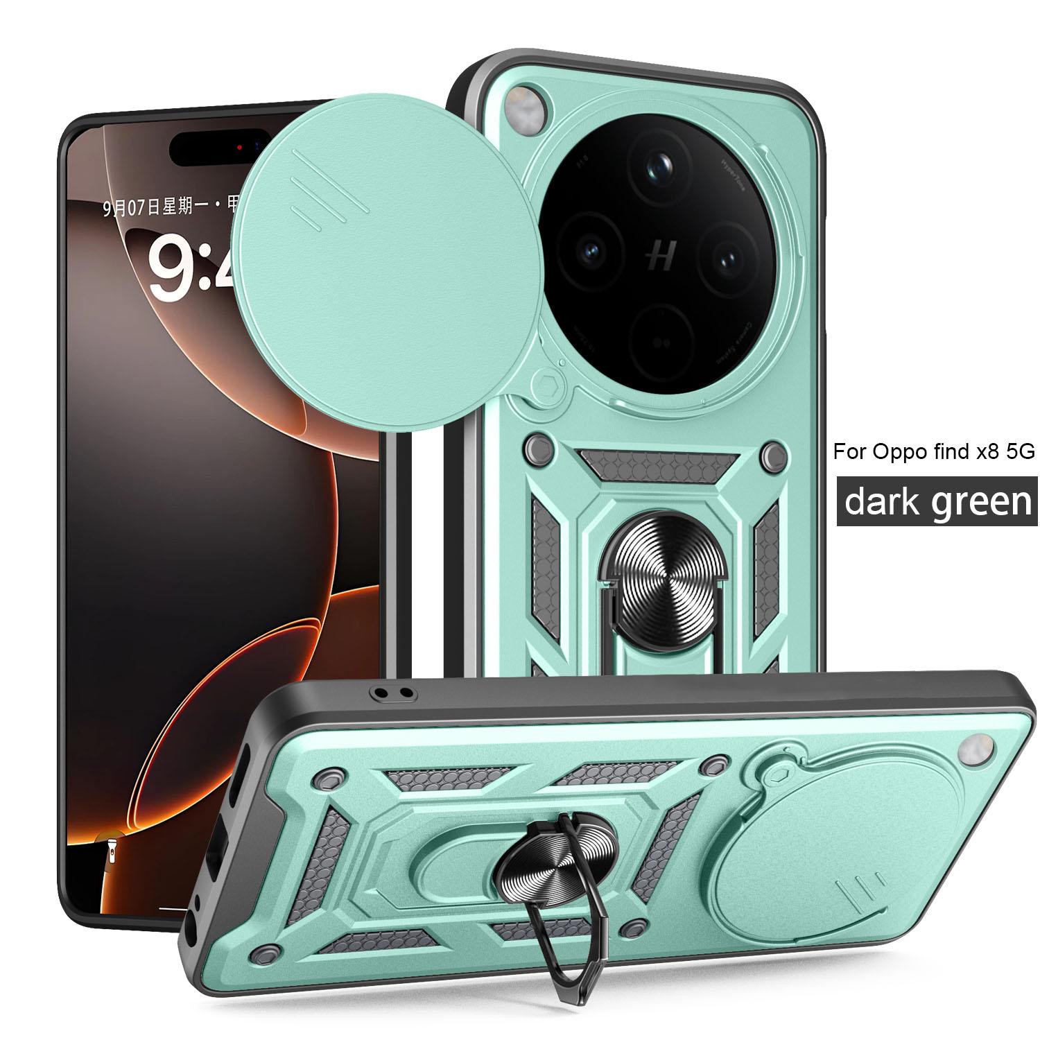 

For OPPO Find X8 Case Oppo Find X8 Pro Cover Find X8 Pro Magnetic Ring Holder Armor Phone Case Slide Camera Protect Back Cover OPPO Find X8 Pro