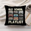 Vintage Retro Cassette Tape Cushion Cover Short Plush Double-Sided Printing Home Machine Washable In Warm Winter Pillow Cover