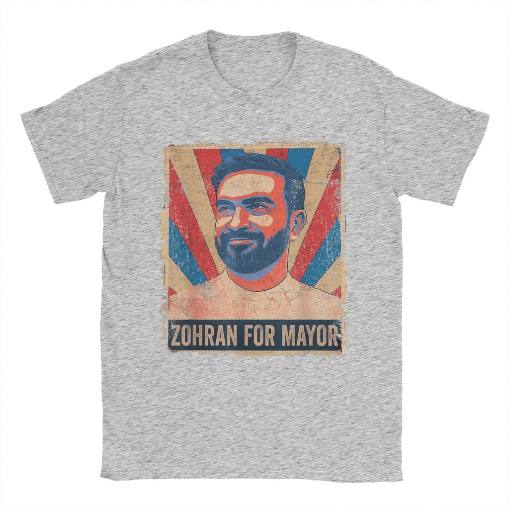 Men's T-Shirt Zohra Mamdani For Mayor Zohran Mamdani T Shirts Harajuku  Summer Tee Shirt Y2K Fun Cotton Clothing Plus Size