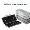 Reliable M.2 Storage Container Box Dustproof and Shockproof 2 Slots Hard Drive Protective Case for Digital Device Users