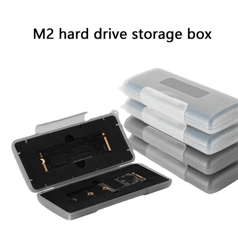Reliable M.2 Storage Container Box Dustproof and Shockproof 2 Slots Hard Drive Protective Case for Digital Device Users