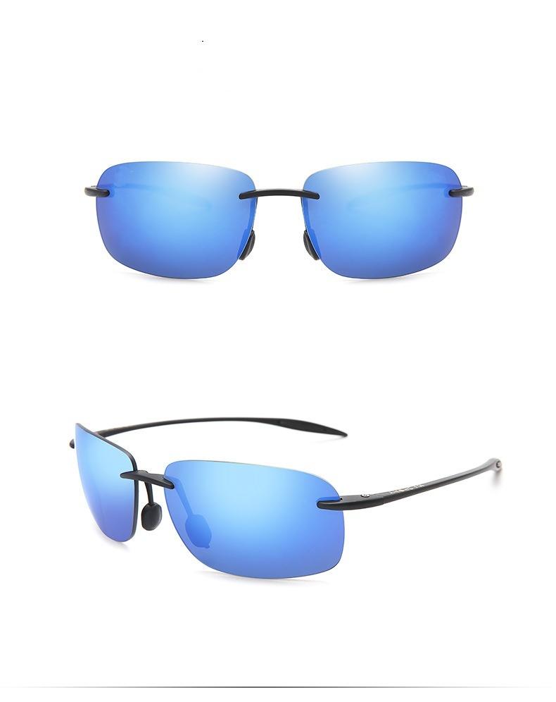Classic Sports Rimless Sunglasses Men Women Male Driving Golf Rectangle Ultralight Frame Sun Glasses UV400
