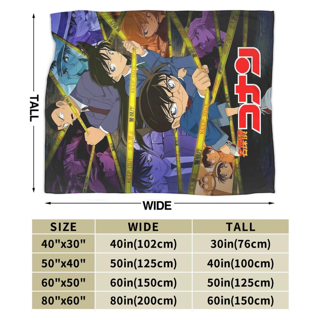 Conan Edogawa Decke Weiche Grafische Plüschdecke für Kinder Heimdeko Flanell Tagesdecke Bettbezug