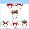 Adorable Christmas Antler Headband Cute Plush Party Decoration With Sequins