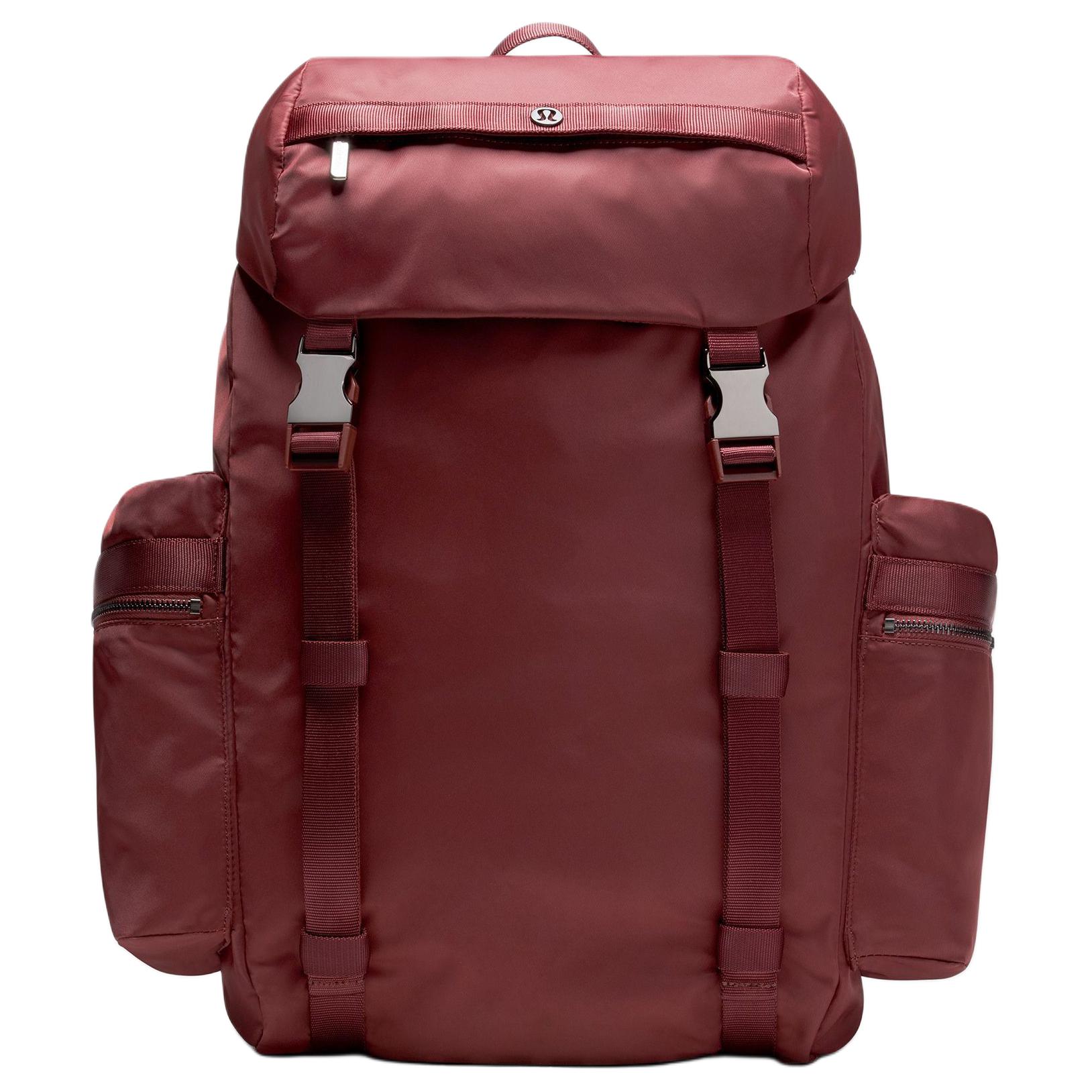 Lululemon Wunderlust 25L Versatile Portable Nylon Backpack Unisex Backpacks Rocky-Wood Gun-Gray LU9AS8S-072101 Rock Wood Color & Gun Gray