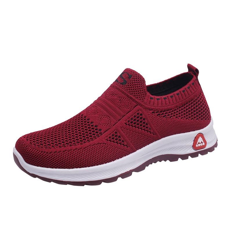 Flying Woven Women's Sports Shoes Men's and Women's Old Beijing Cloth Shoes Women's Single Shoes Fashion Casual One-pedal Mother Shoes