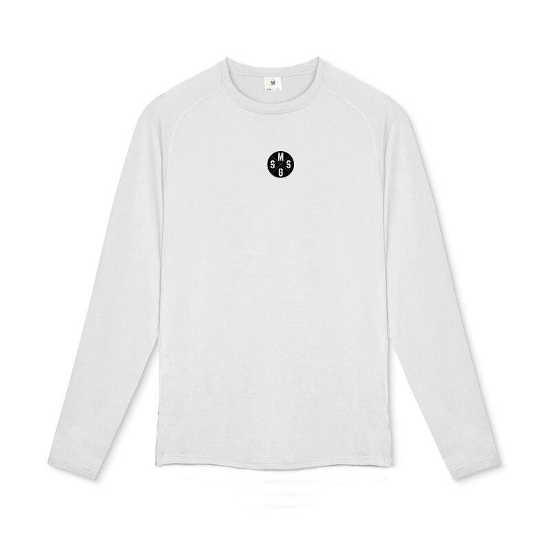 Осенняя одежда Muscleguys мужские спортивные футболки с длинными рукавами для фитнеса дышащие тонкие топы из полиэстера XXL 1450₽